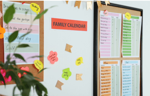 Family planner to help your children keep routines
