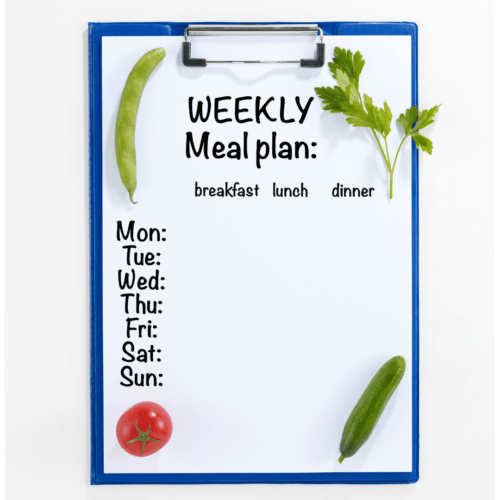 Make a weekly meal plan for packed lunches