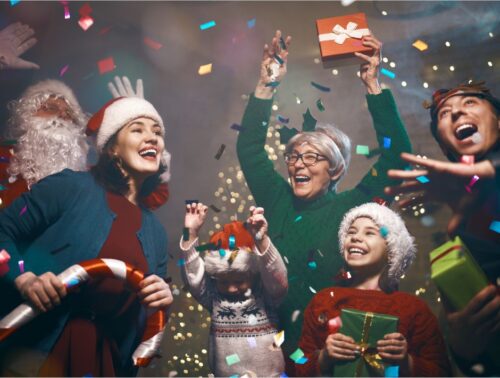 A big family Christmas party can be overwhelming at Christmas for children