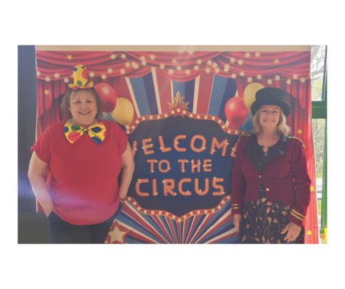 Sue and Sue at our circus theme children's event